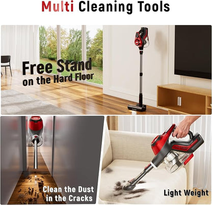 Cordless Vacuum Cleaner, 30Kpa Home Stick Vacuum, Smart Display & 1.5L Dust Cup - Image 5