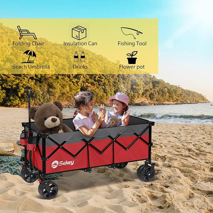 Sekey 48''L Collapsible Foldable Extended Wagon - Image 8