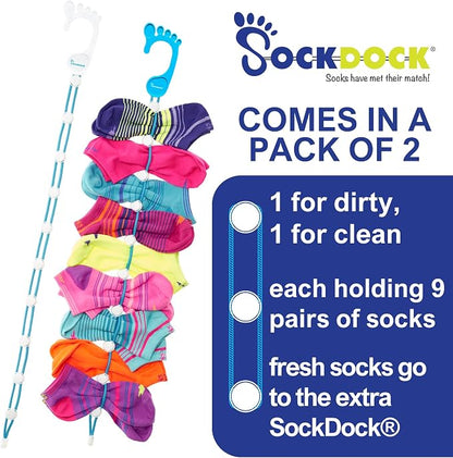Sock Laundry Solution for Washing Drying & Storing Socks in Pairs, Clip & Hold - Image 4