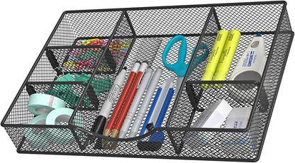 VyGrow Desk Drawer Organizer Tray, Metal Mesh Drawer Organizers Office by VyGrow