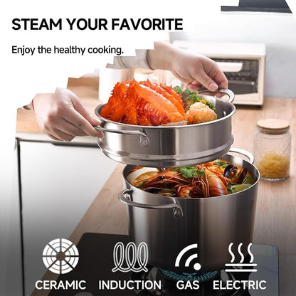 LOLYKITCH 5 Quart Stainless Steel Steamer Pot - Image 3