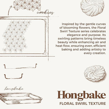 HONGBAKE Nonstick Baking Sheet Pan Set of 3, Cookie Sheets - Image 3