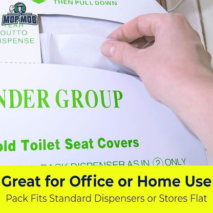 Biodegradable Half-Fold Toilet Seat Covers 500 Pk. Self-Flushing, Disposable - Image 5