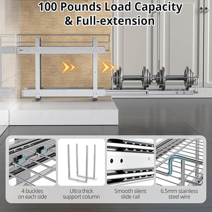 ZOINLIY Pull Out Cabinet Organizer, Versatile Slide Out Kitchen Organizers and - Image 3