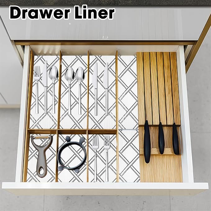Drawer and Shelf Liner for Kitchen Cabinets Non-Adhesive, Non-Slip Cabinet - Image 7