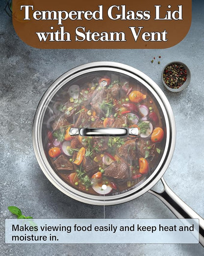 Cook N Home Stainless Steel Sauce Pan - Image 6