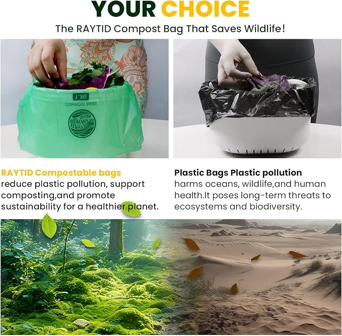 Compost Bags 1.3 Gallon, Compostable Small Trash Bags - Image 5