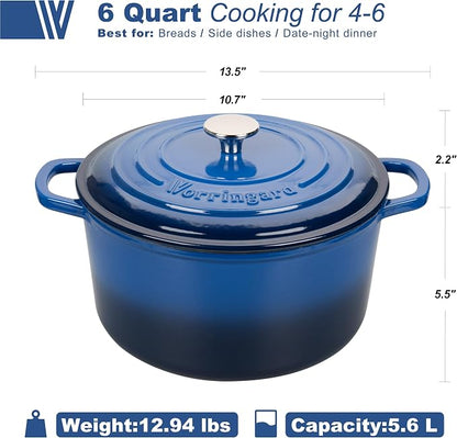 VORRINGARD Enameled Cast Iron Dutch Oven Pot - Image 2