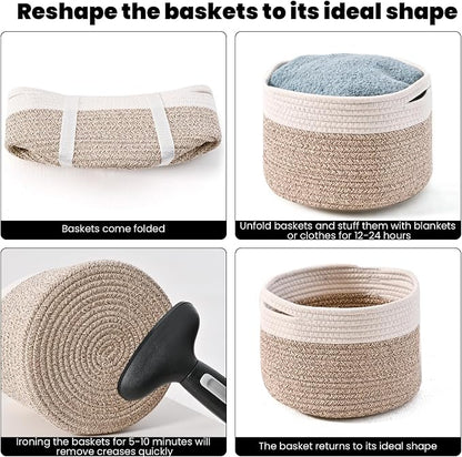 Small Storage Baskets for Organizing, Organizer Baskets for Shelves, Small - Image 7