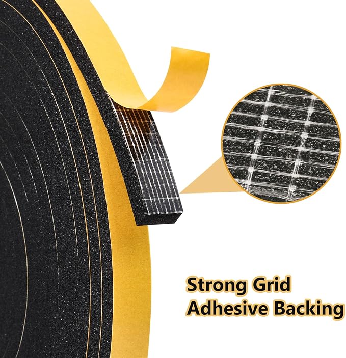 13Feet Weather Stripping Door Seal Strip, Strong Adhesive, Lightproof, - Image 3