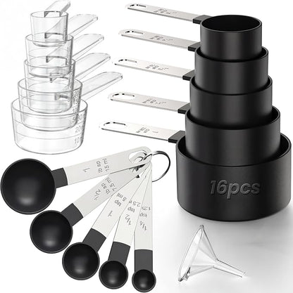 16PCS Measuring Cups and Spoons Set, Measuring Spoon Set by CreateHarmonyWithYourPet