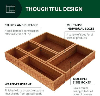 ROYAL CRAFT WOOD Premium Carbonized Bamboo Sticky Note Holder – Elegant & - Image 3