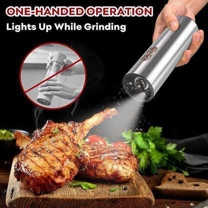 Electric Salt and Pepper Grinder Set: Automatic Rechargeable Salt and Pepper - Image 5