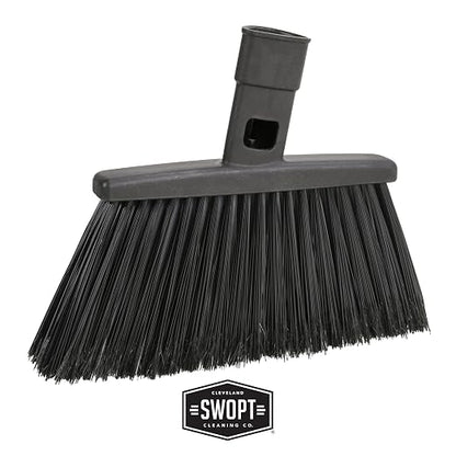 SWOPT Angled Broom Head + Push Broom Head + 17” Steel Dustpan – Multi-Surface - Image 2