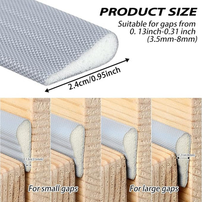 QDiShi 118" Wedge-Shape Weather Stripping Door Seal Weatherproof Foam Seals - Image 4