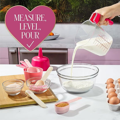 Paris Hilton 9-Piece Measuring Set, Durable Plastic Measuring Cups and Spoons - Image 3