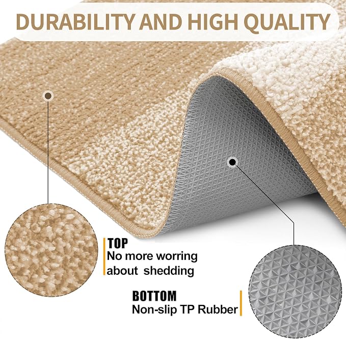 Kitinjoy Indoor Outdoor Door Mat, 71x47 Non-Slip Absorbent Dirt Trapper - Image 3
