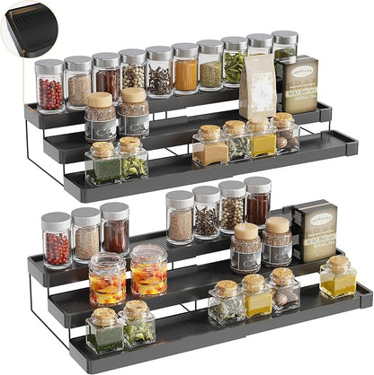 2 Pack Expandable Spice Rack Organizer by invocoo