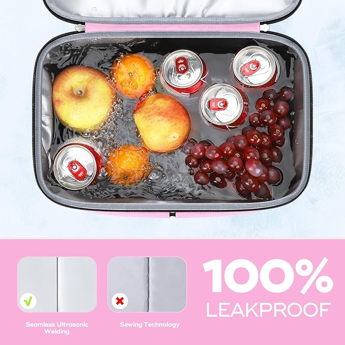 Maelstrom Cooler Backpack, 36 Cans Insulated Backpack Cooler, Soft Leakproof Double Deck Cooler Bag, Lightweight Lunch Backpack for Men & Women,Perfect for Beach Travel, Camping & Work-Beige Pink