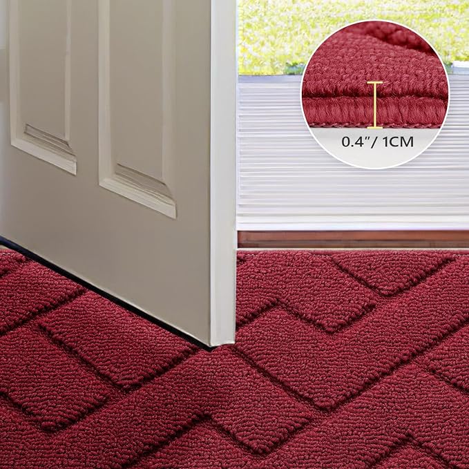 hicorfe Front Door Mat Outside Entrance, Stain and Fade Resistant, Non Slip - Image 4