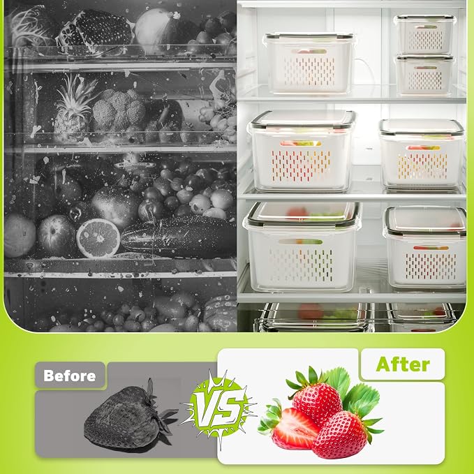 HOMETALL 5 Pack Fruit Storage Containers - Image 4