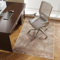 Office Chair Mat for Hardwood & Tile Floor, 40" x 55" Desk Chair Mat for Rolling Chairs, Anti-Slip Under Desk Rug Floor Protector for Home Office, Washable Area Rug for Living Room, Brown