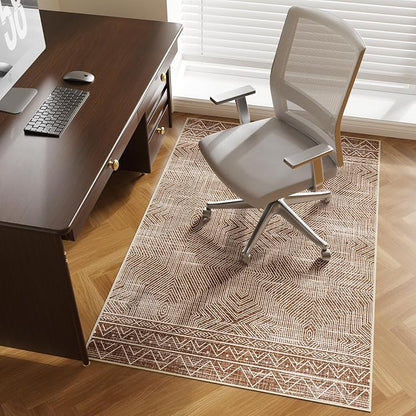 Office Chair Mat for Hardwood & Tile Floor, Anti-Slip Under Desk Rug Floor by FUNMATHomeDecors