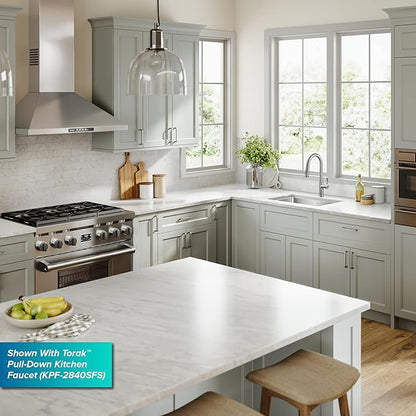 KRAUS Standart PRO 28-inch 16 Gauge Undermount Single Bowl Stainless Steel Kitchen Sink, KHU100-28