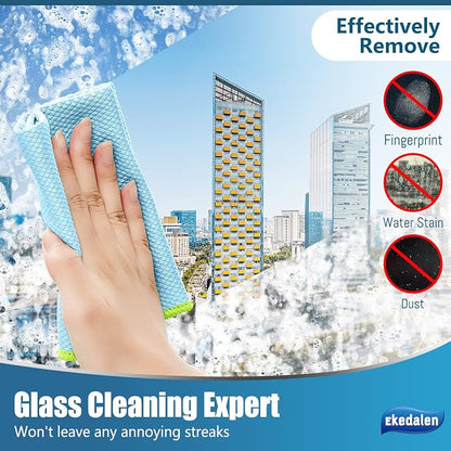 Microfiber Cleaning Cloth Lint Free Glass Cleaner Window Polishing Streak Free - Image 4