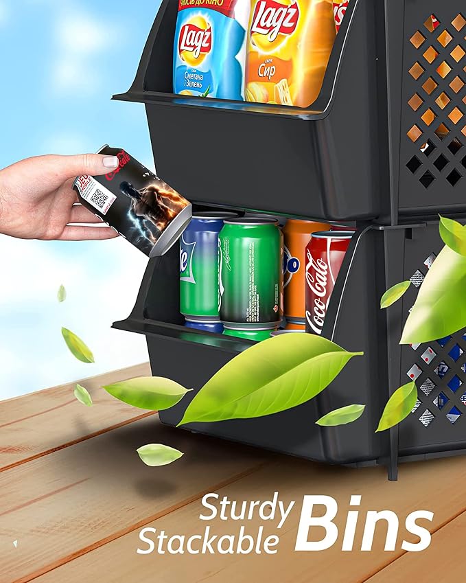 TidyFriend Plastic Stackable Storage Bins - Image 6
