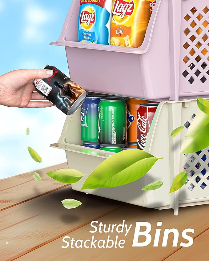 Skywin Plastic Stackable Storage Bins - Image 3