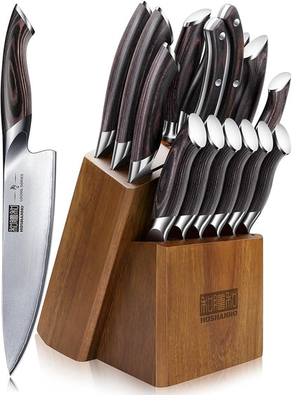 HOSHANHO 16-Piece Knife Set, Japanese High Carbon Stainless Steel Kitchen Knife by HOSHANHO