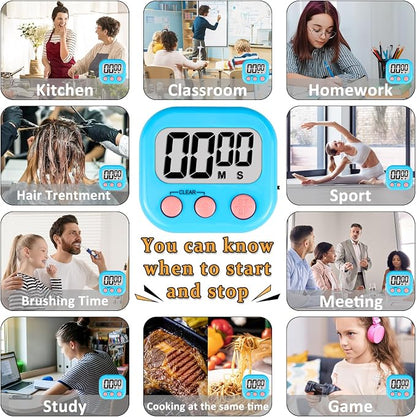 ZILLEN 6 Pack Kitchen Timers for Cooking Digital Classroom Timers for Kids - Image 5