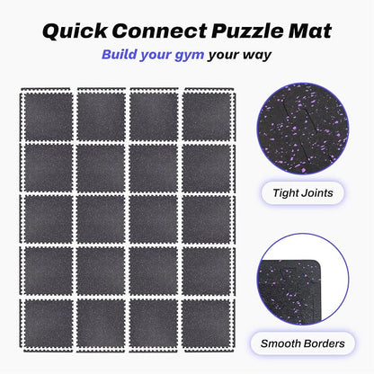 AIRHOP 0.56in Thick 96 Sq Ft Exercise Equipment Mats, 24 Tiles Upgraded Rubber - Image 5