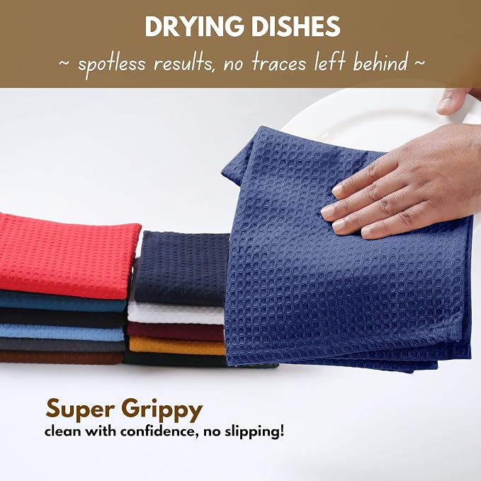 Native Fab Waffle Kitchen Towels 4 Pack - Image 2