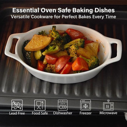 ONEMORE Oval Au Gratin Baking Dish, 20 oz Small Casserole Dishes - Image 6