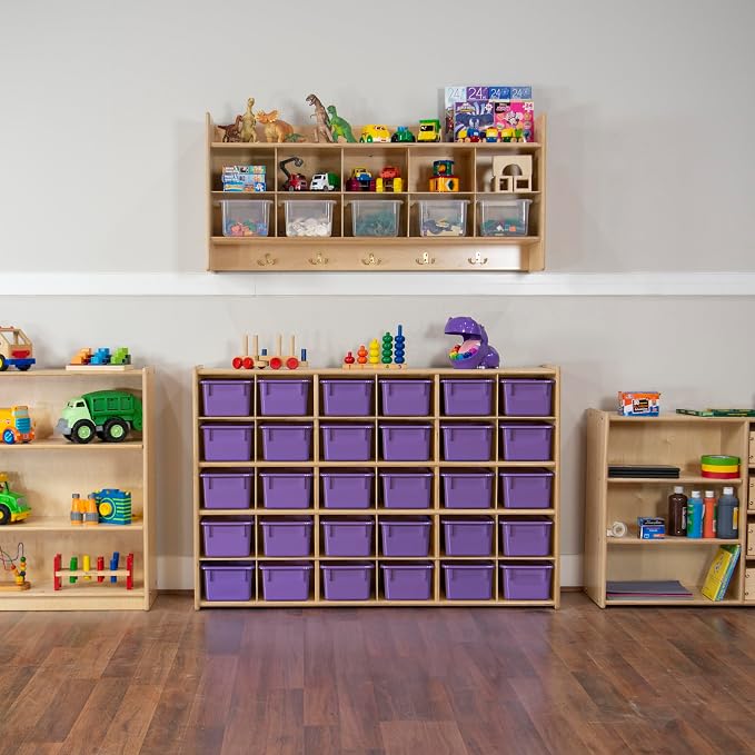 Wood Designs Cubby Storage Bin, Heavy Duty Plastic Containers - Image 6