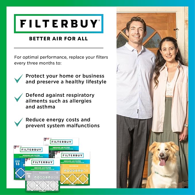 Filterbuy 19x27x1 Air Filter MERV 8 Dust Defense Replacement, Electrostatic - Image 7