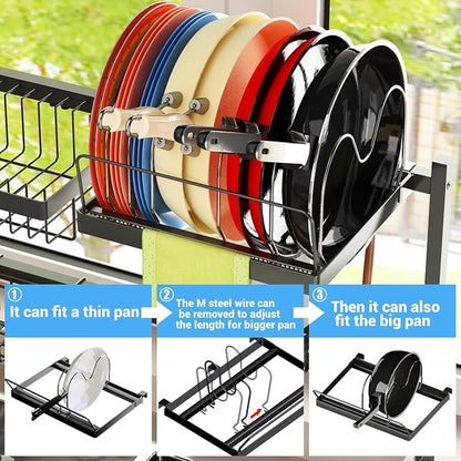 Over Sink Dish Drying Rack Snap-On Design Large Dish Draine Storage Counter - Image 2