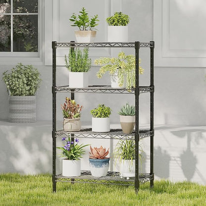 DUMOS 4-Tier Metal Wire Storage Shelves, Adjustable Standing Storage Rack Shelf - Image 8