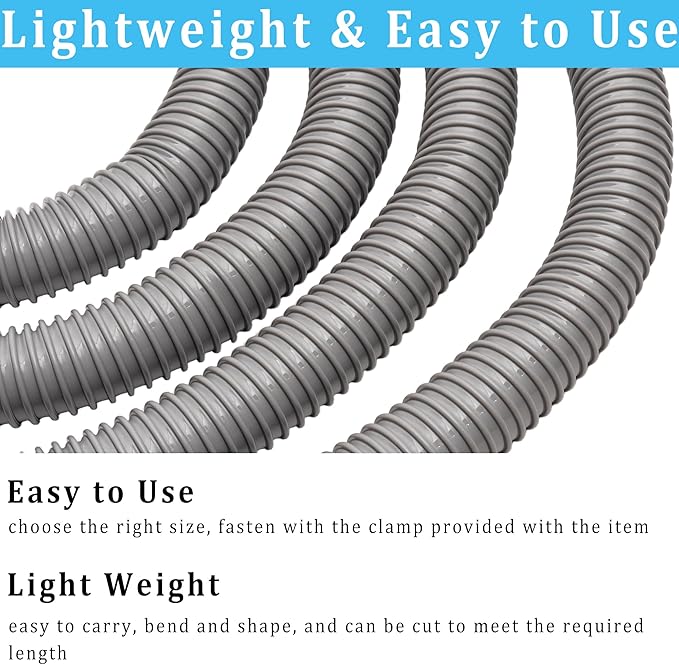 Dust Collection Hose 1.5 in × 20 ft Heavy Duty Flexible PVC Reinforced Thicken - Image 4