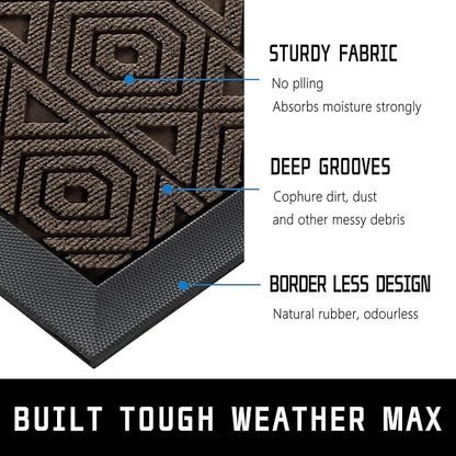 Yimobra Door Mat, Outdoor Indoor Entrance Welcome Mat, Heavy Entry Front Door - Image 5