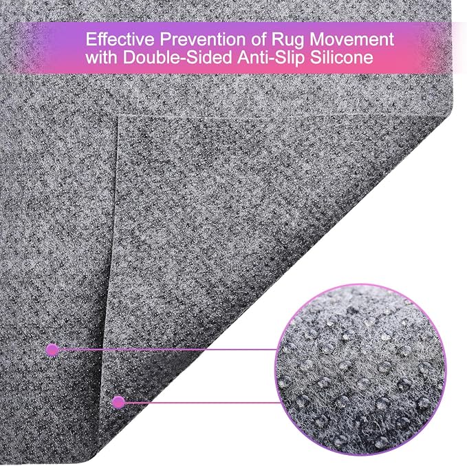 Ultra Strong Anti-Slip Thin Rug Felt Pad, Non Slip Grip Pads, Keep Your Rugs in - Image 2