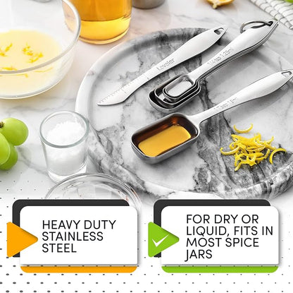 Spring Chef Stainless Steel Measuring Spoons Set of 6 - Image 3