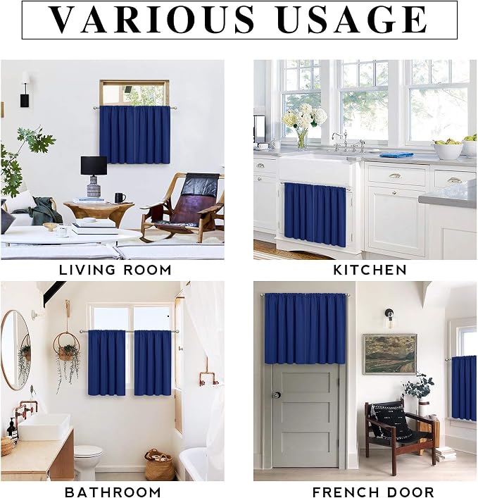 RYB HOME Small Curtains for Kitchen Window - Image 7