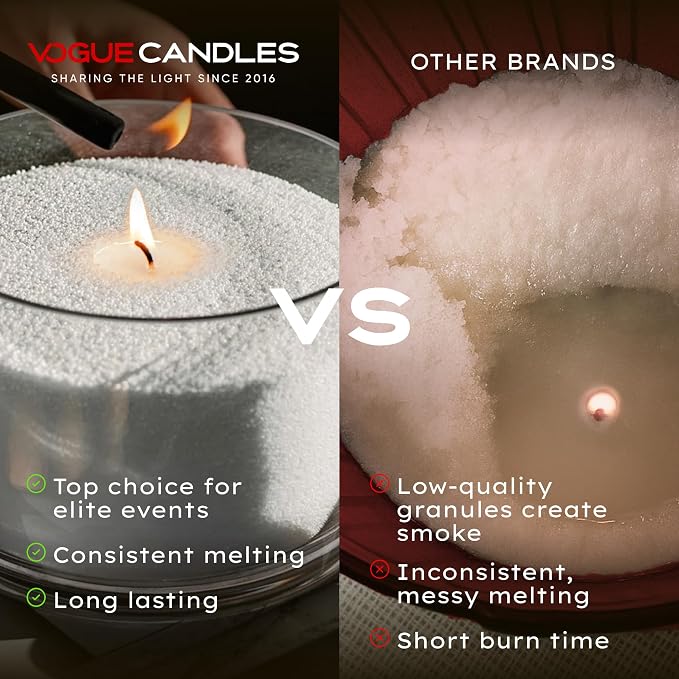 Vogue Candles 3-Pack 5 LB Refillable White Pearled Candle Sand – 15 LB Value - Image 7
