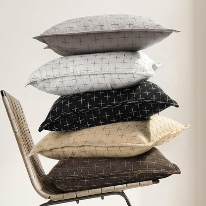 Pillow Covers 26x26 Set of 2 Soft Polyester Textured Pillow Covers - Image 4