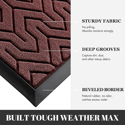 Yimobra Large Door Mat Outside Entrance 47x32, Waterproof Heavy Duty Outdoor - Image 4