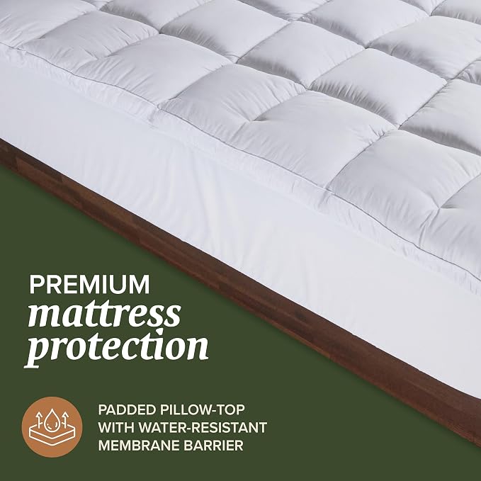 Beckham Hotel Collection Twin Size Hybrid Mattress Pad & Protector - Image 2