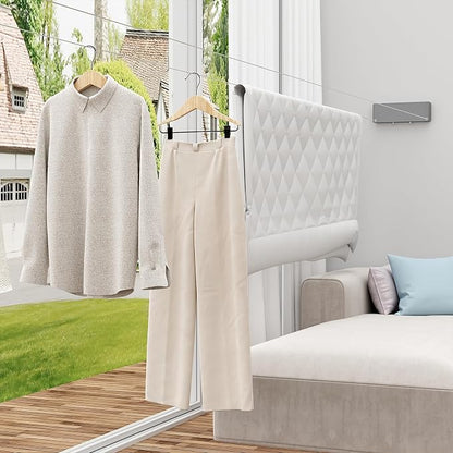 Retractable Clothesline Indoor, Non-Sagging Clothes line retracting Outdoor - Image 5